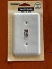 Vintage interDesign WALL PLATE Matte White #89011 Single Toggle ~ NEW NOS