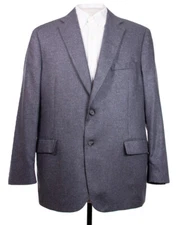 Jos A Bank SIgnature Mens 44R Gray Silk Tailored Fit Blazer Jacket Sports Coat
