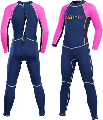 NATYFLY Neoprenanzug Kinder 2,5mm Neopren thermoplastischer Badeanzug Gr 4 (J.)✅