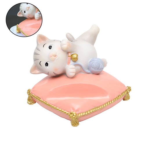 Resin Kitten Figurine Figurine Dog Cat Resin Phone Tablet Stand - 第 3/11 張圖片