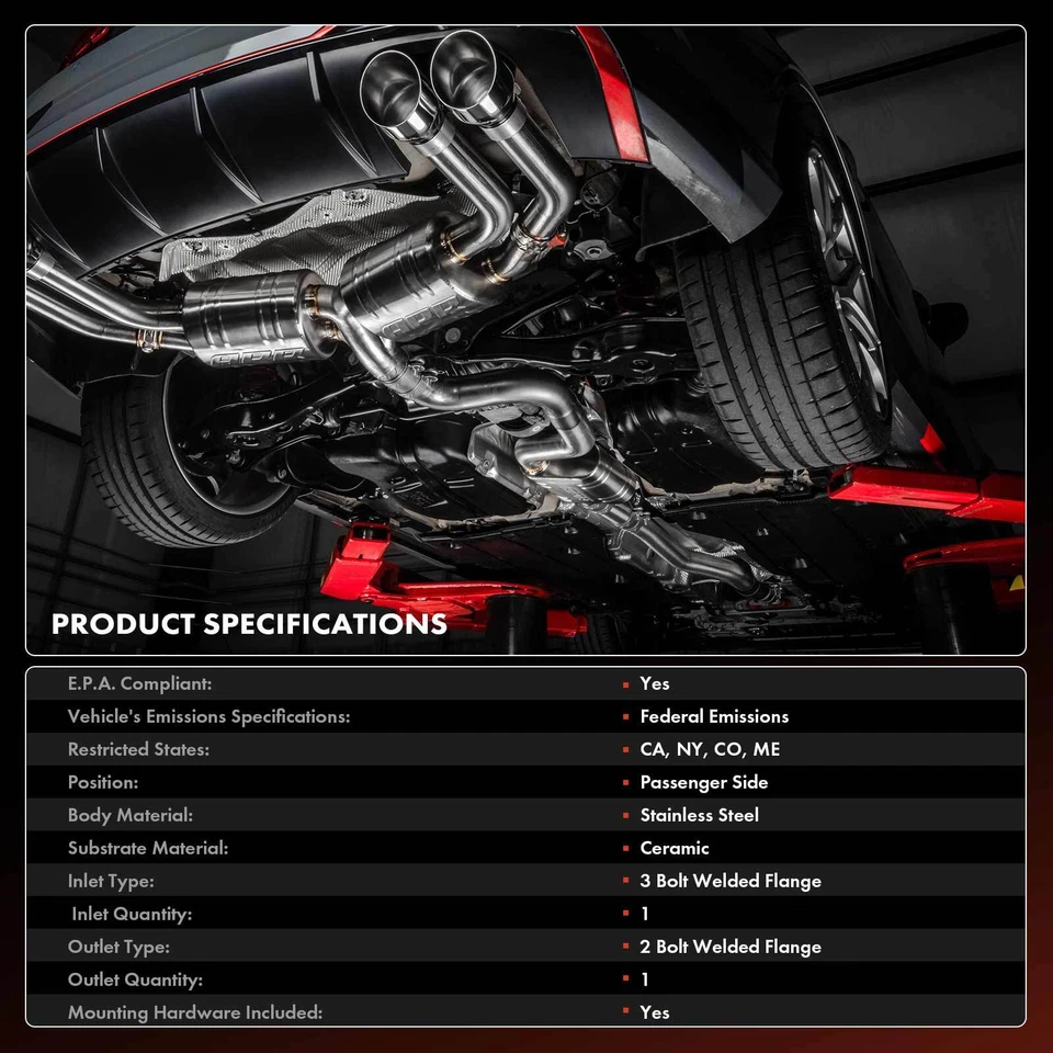 Каталитический конвертер для правой стороны Chevy Silverado 1500 GMC Sierra 1500 Cadillac - Изображение 3 из 4