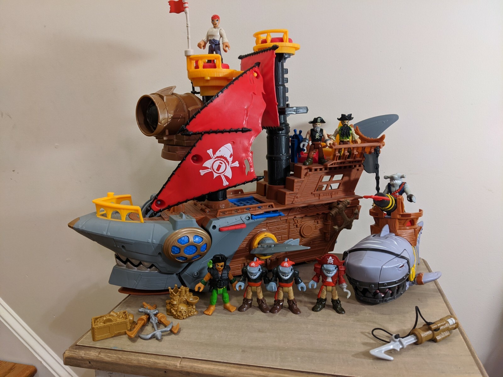 fisher price pirate ship figures