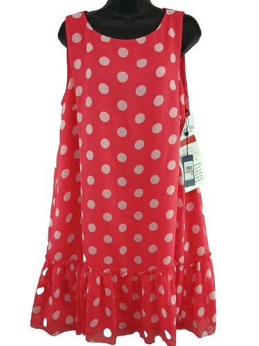 pink polka dot dress amazon Hot Pink Polka Dot Girl's Dress - Tiered Skirt, Scalloped Neckline