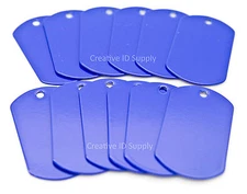 PACK OF 50 Blue Blank Military Spec Dog tags Blank Stainless Steel Wholesale tag