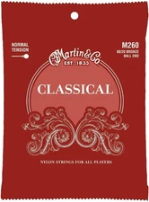 MARTIN Classical Guitar Strings (M260), 80/20 Normal Tension, Bronze 