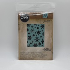 Sizzix Texture Fades Embossing Folder-Simple Snowflakes by Tim Hotlz