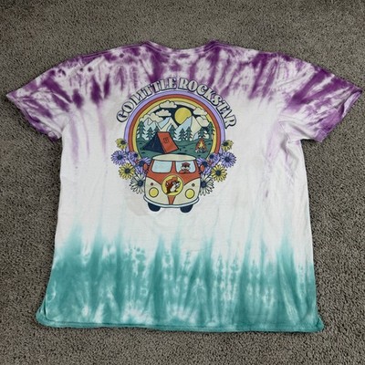 Bucees Shirt Mens 2XL Go Little Rock Star Purple Green White Tie Dye Gas Station