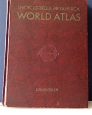 1957 ENCYCLOPAEDIA BRITANNICA World Atlas UNABRIDGED Vintage