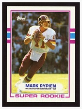 1989 Topps - Mark Rypien #253 Rookie Card - Washington Commanders - Mint. rookie card picture