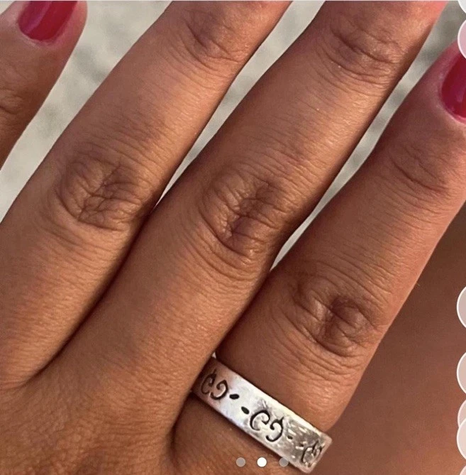 Anel Gucci Ghost usado, mas ainda parece incrível tamanho 7 - Imagem 4 de 4