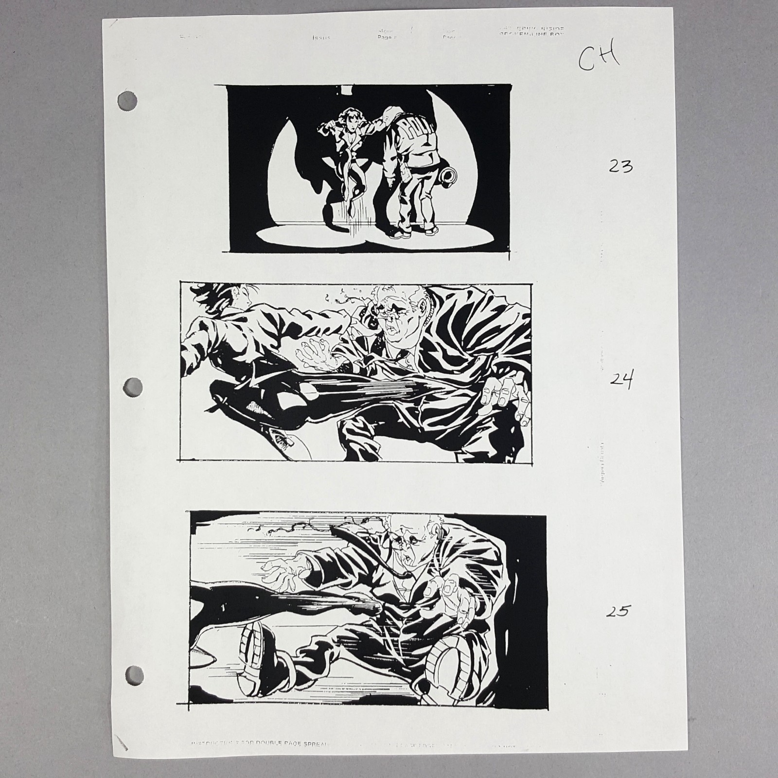 Image 2 of The Matrix Production Used Storyboard Trinity Chase 9 Movie Prop
