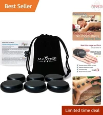 Massage Stones Set 6 Basalt Hot Rocks Professional Home Spa Pain Relief