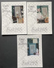 Cross Stitch Snowman Snow woman Snowbaby Pattern Lot Sisters and Best Friends