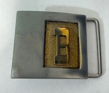 Vintage Lee Co Letter B Brass Metal Small Belt Buckle