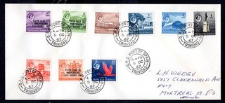 Trinidad & Tobago 1967 Cover with Independence Anniversary & Definitive Issues