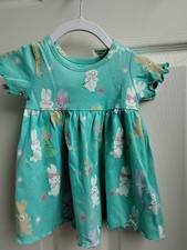 Marks And Spencer Baby Girls Short Sleeve Round Neck Dress Aged 3-6mths