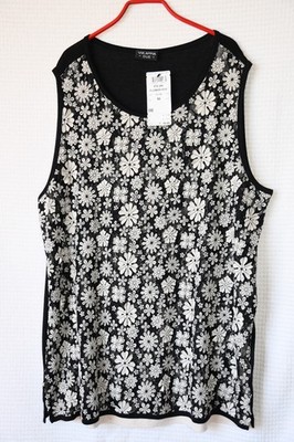VIA APPIA DUE - 50 - *neu*  Shirt/Top  mit aufgenähten Blumen - doppellagig-