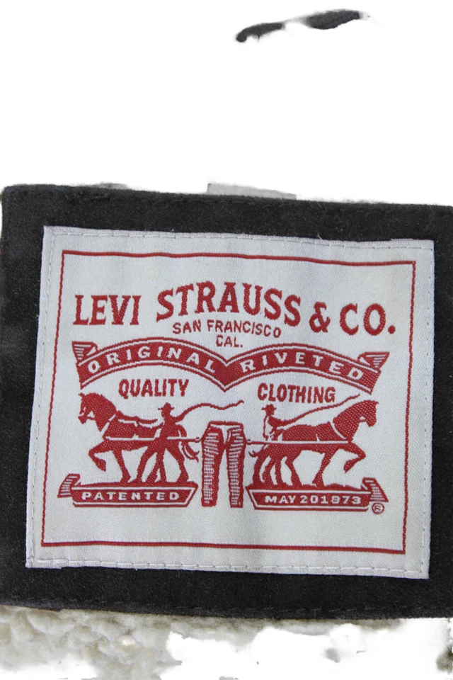 Chaqueta gruesa forrada con cremallera completa de algodón manga larga marrón talla L de Levis para mujer Foto 4 de 4