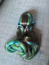 Truly Me 89 A Wig Brown Hair Green Blue Highlights American Girl Doll Custom