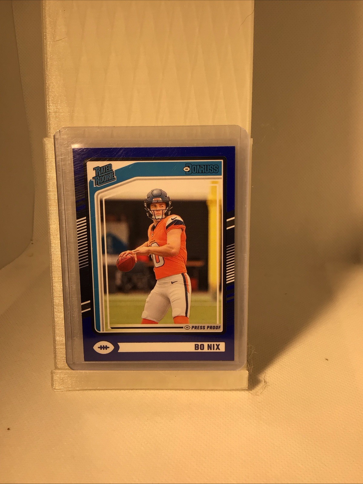 2024 Panini Donruss - Rated Rookie Bo Nix #369 Blue Press Proof (RC)