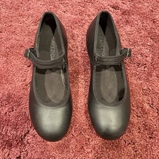 Capezio Tele Tone Tap Shoes Black Size 5M Mary Jane Style