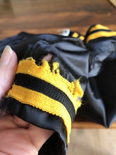 Pantalones Cortos De Fútbol Grandes De Nailon Años 90 Para Hombres EE. UU. Negro Amarillo Rayas Sin Forro LEER - Imagen 10 de 10