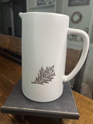 Bee And willow Pitcher, Hays Leaf Pitcher In Iron Color , Nature, Boho, Cabin