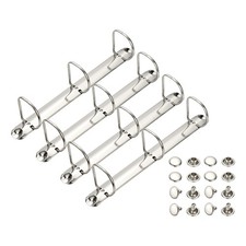 A4 3 Hole Ring Binder Mechanisms, 4 Set 1.97" D Ring Binder Planner, 26mm Silver
