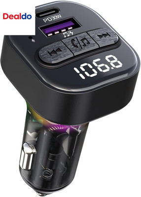 Bluetooth 5.3 FM Transmitter for Car, Bluetooth Car Adapter with Type-C PD(30W)