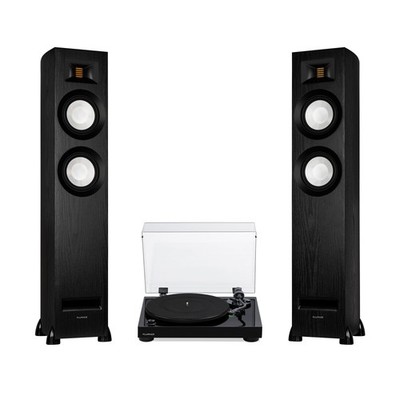 Fluance RT81 Vinyl Turntable Record Player and Ri91 Powered Tower Speakers