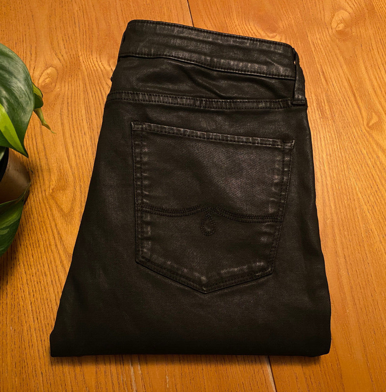 Womens LUCKY BRAND LOLITA SKINNY BLACK WAX DENIM JEANS Sz 2/26 (28 X 28.5) NWOT