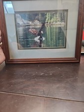 Signed Don Adams Photograph Fishing Bald Eagle #2 1995