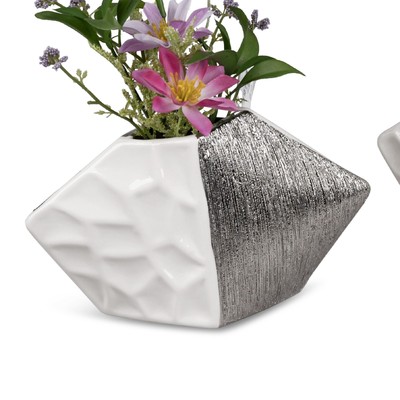 Sandra Rich - Vaso per fiori in porcellana Bucket bianco conico, altezza 7,5 cm, diametro 8 cm
