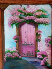 The Door.Original painting with high-quality acrylic paints in a single copy.