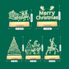 Christmas 3D Acrylic LED Night Light