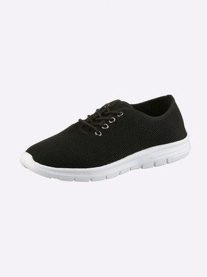 Mode von Heine Damen Schuhe Sneaker Halbschuhe Schnürer schwarz NEU