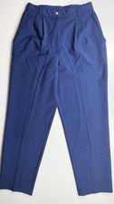 Vtg 80s Reflections Pleated Trousers High Waist Navy Blue Tapered Pants Size 8