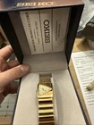 Rare vintage Seiko half moon 4n00-5289 ladies watch w box new battery asymmetric