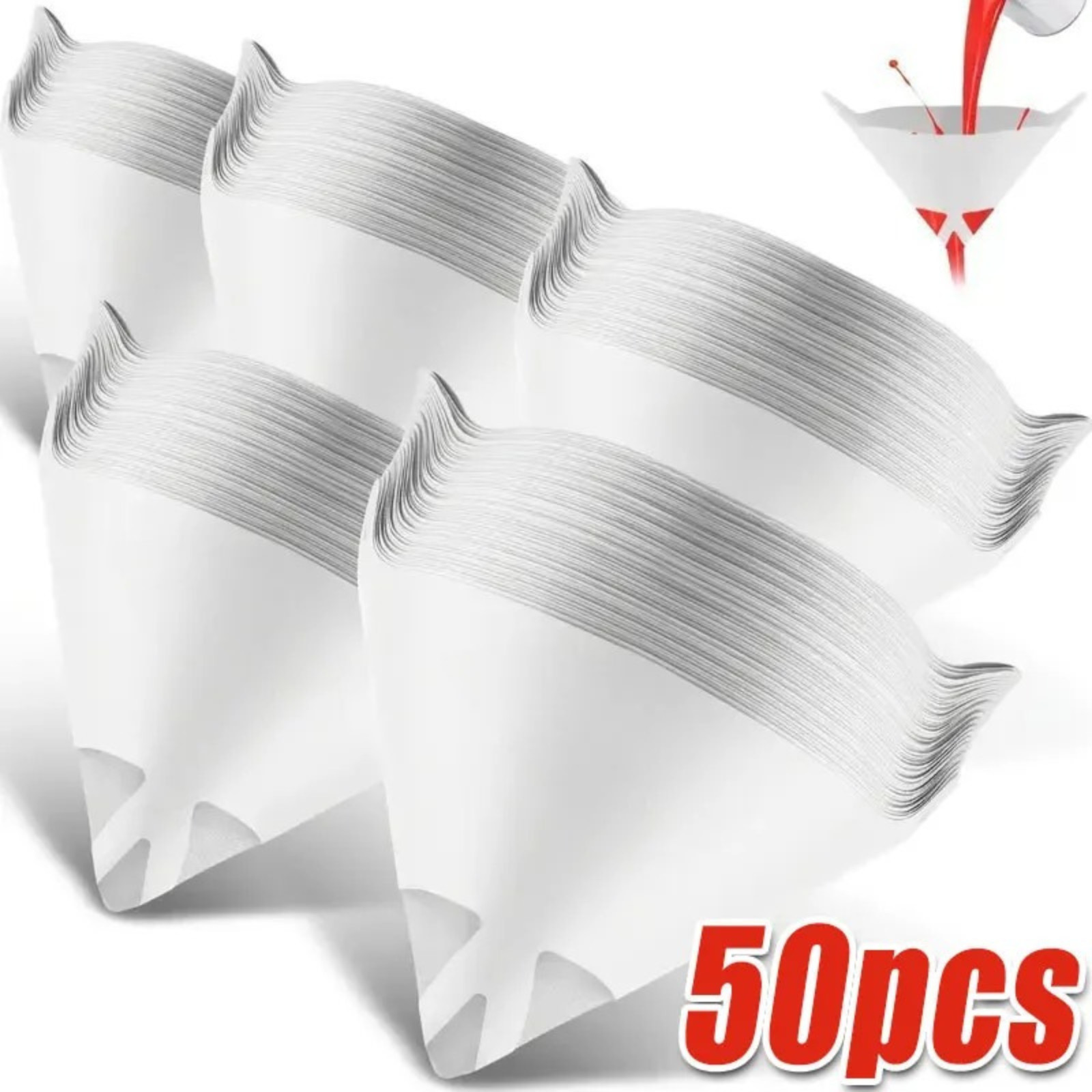 50 x Paint Strainers fine filter Nylon Mesh 190 Micron Fine Mesh Paper Filter