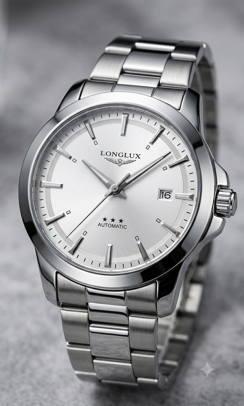 Montre automatique LONGLUX en acier inoxydable d'occasion en excellent état
