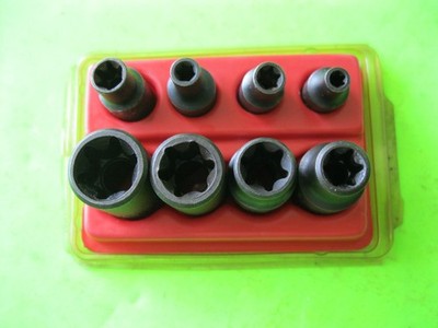 8 Pc Mac Tools Inverted Torx Impact Sockets E4-E16