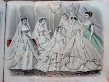 1867 Godey?s Lady?s Book COMPLETE YEAR 12 Color Fashion Plates Victorian