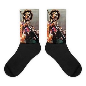 Jimi Hendrix Inspired Socks Psychedelic Guitar