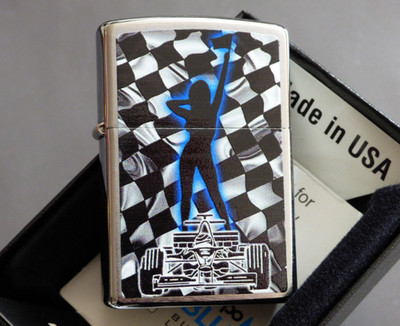 Zippo Lighter   Ready Set Go   Start Racing Girl Sexy   2002402   Neu New   A209