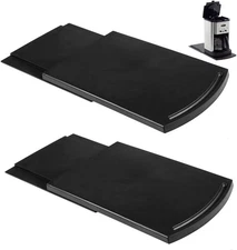 HauSun Handy Sliding tray Tray Mat for Coffee 2 sets, Black 
