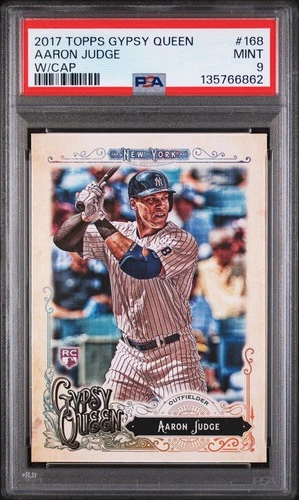 2017 Topps Gypsy Queen Aaron Judge #168 w/ cap Rookie Card PSA 9 MINT