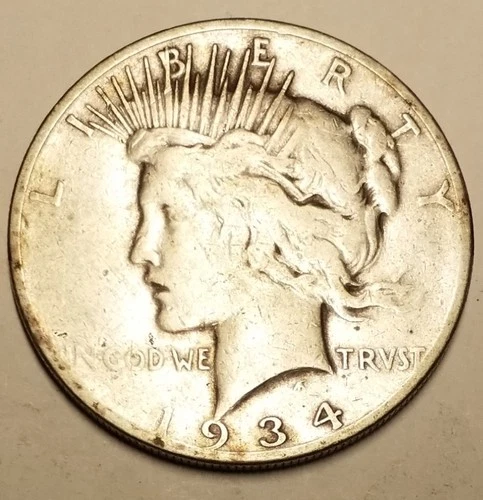 1934-S Peace Silver Dollar....Good to Very Good