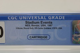 Nintendo NES Holy Grail NTSC Stadium Events Authentic CGC 8.0 Cartridge OBO