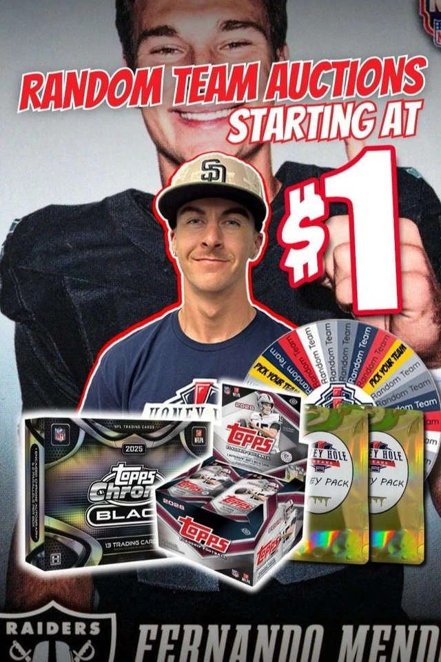 FOOTBALL BREAKS, 26 Topps Flagship/25 Chrome Black  & Honey Packs at $1!