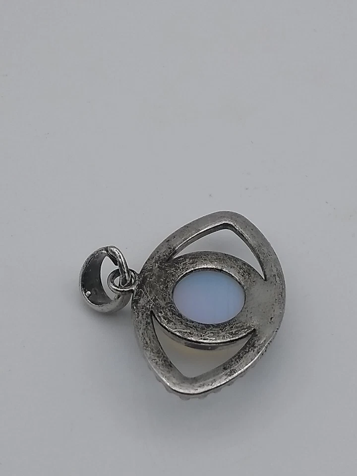 N2 Legierung Auge Charme Opalit Anhänger, antik Silber Farbe (Bleifrei, cadmiumf - Bild 4 von 4